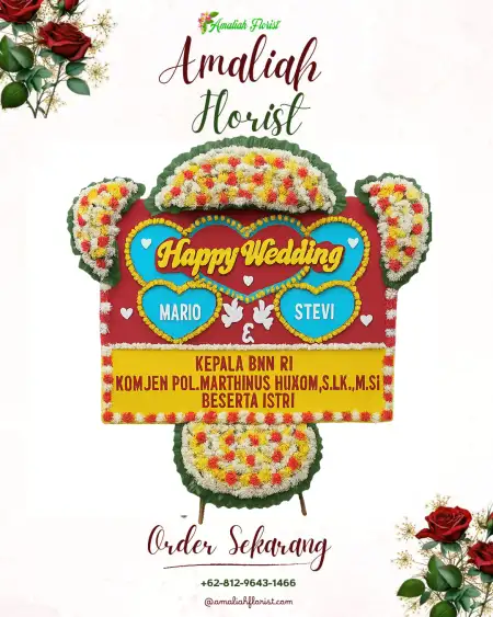 Papan Bunga Pernikahan Tanah Seribu